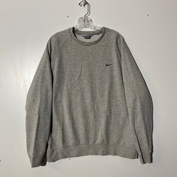 Vintage Y2K Nike Gray Retro Crew Neck Pullover Sweater Men’s Size XL - Picture 1 of 7